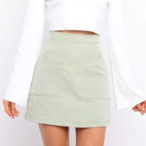 Petal & Pup NWT Pastel Green High Waisted Retro Mini Iconic Skirt